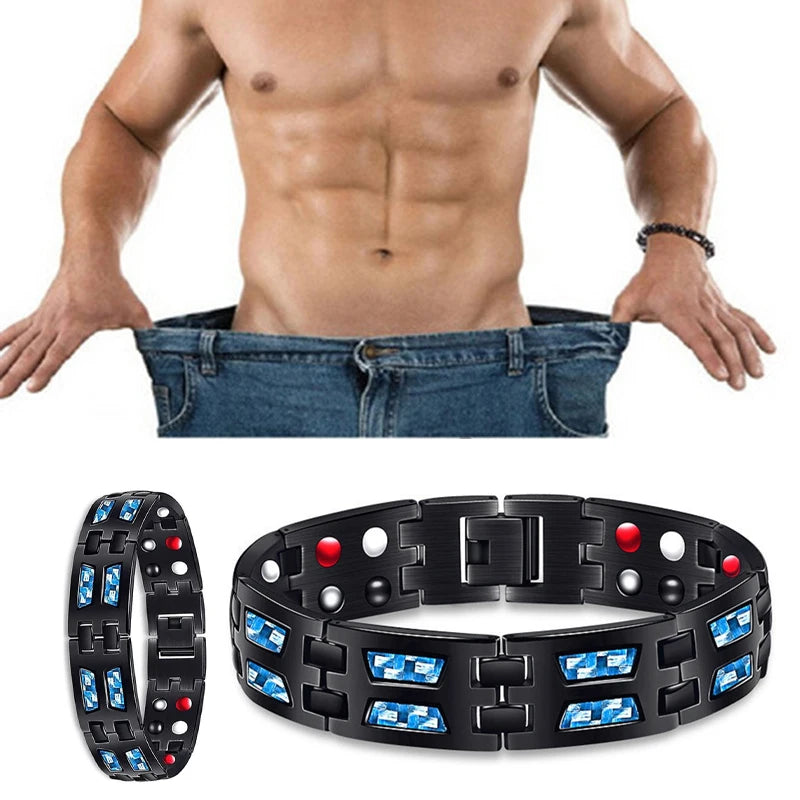 Titanium Magnetic Bracelet Titanium Magnetic Luxury Slimming Bracelet Therapy Healthcare Jewelry Men Bangle Health Bracelets