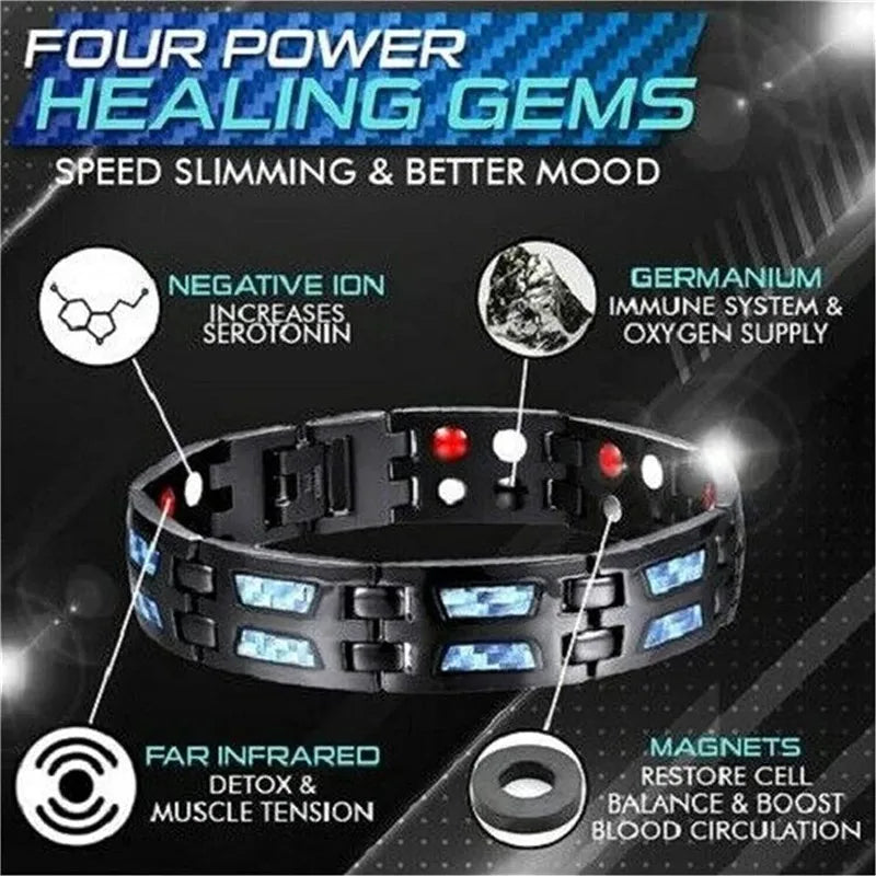 Titanium Magnetic Bracelet Titanium Magnetic Luxury Slimming Bracelet Therapy Healthcare Jewelry Men Bangle Health Bracelets